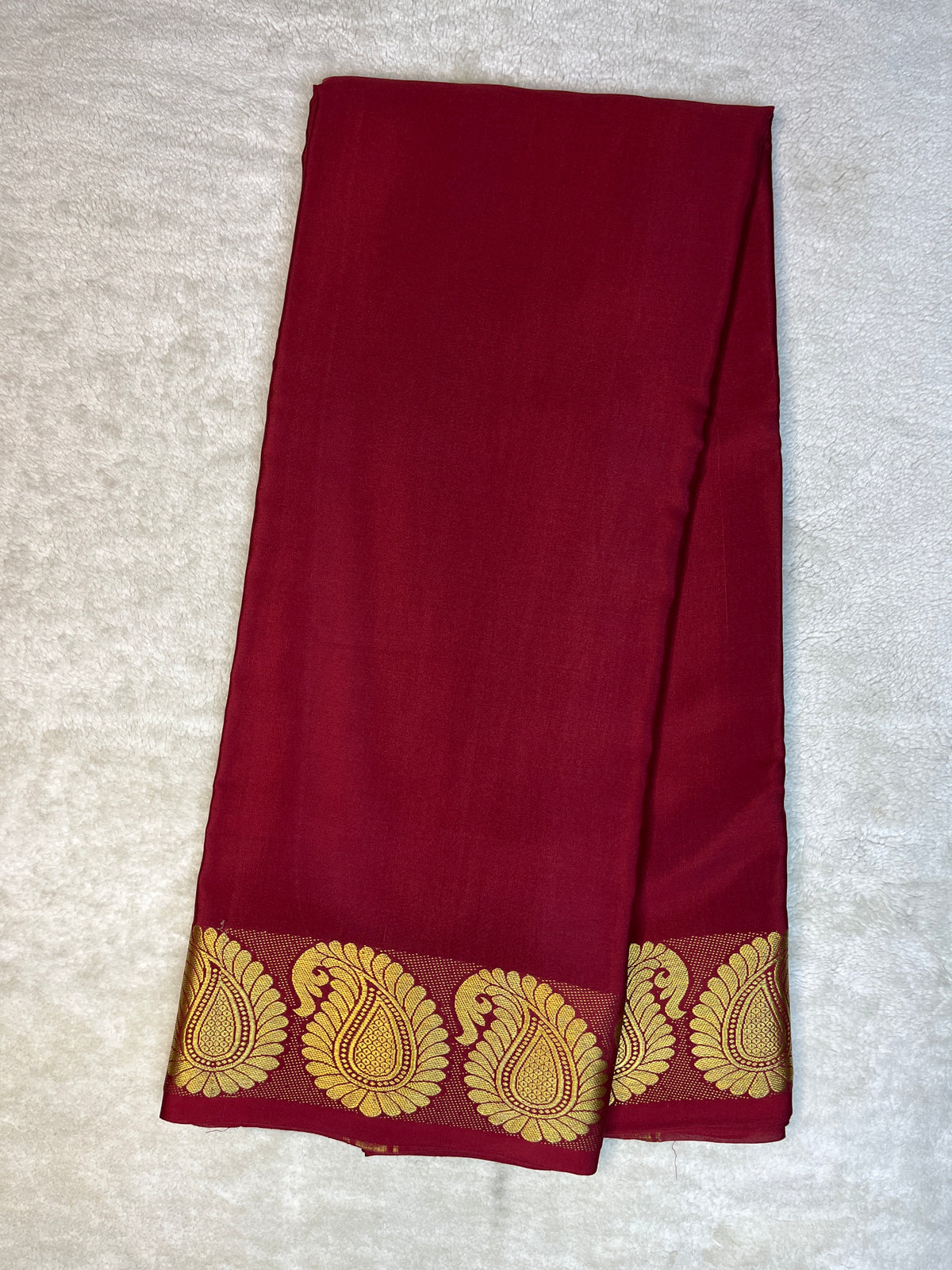 Pure Crepe Mysore Silk Saree-120 GSM(15112603)