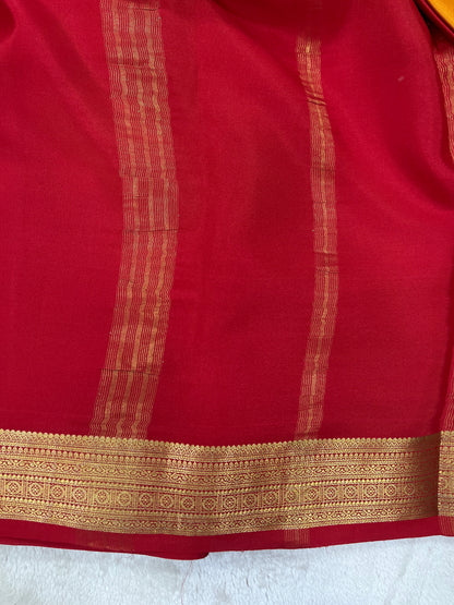Pure crepe Mysore silk-Gatti Border