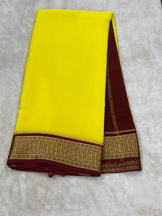 Sliver Based zari Pure Mysore Silk Saree