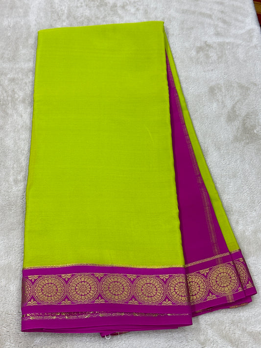 Sliver Based zari Pure Mysore Silk Saree