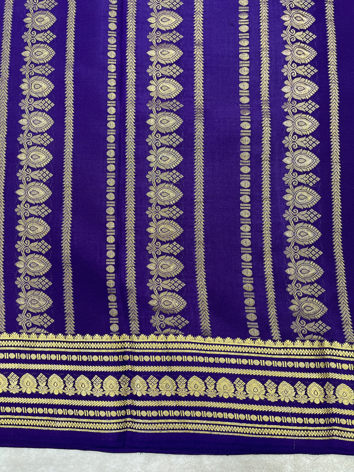 Pure crepe Mysore silk saree 12105103 (120gsm)