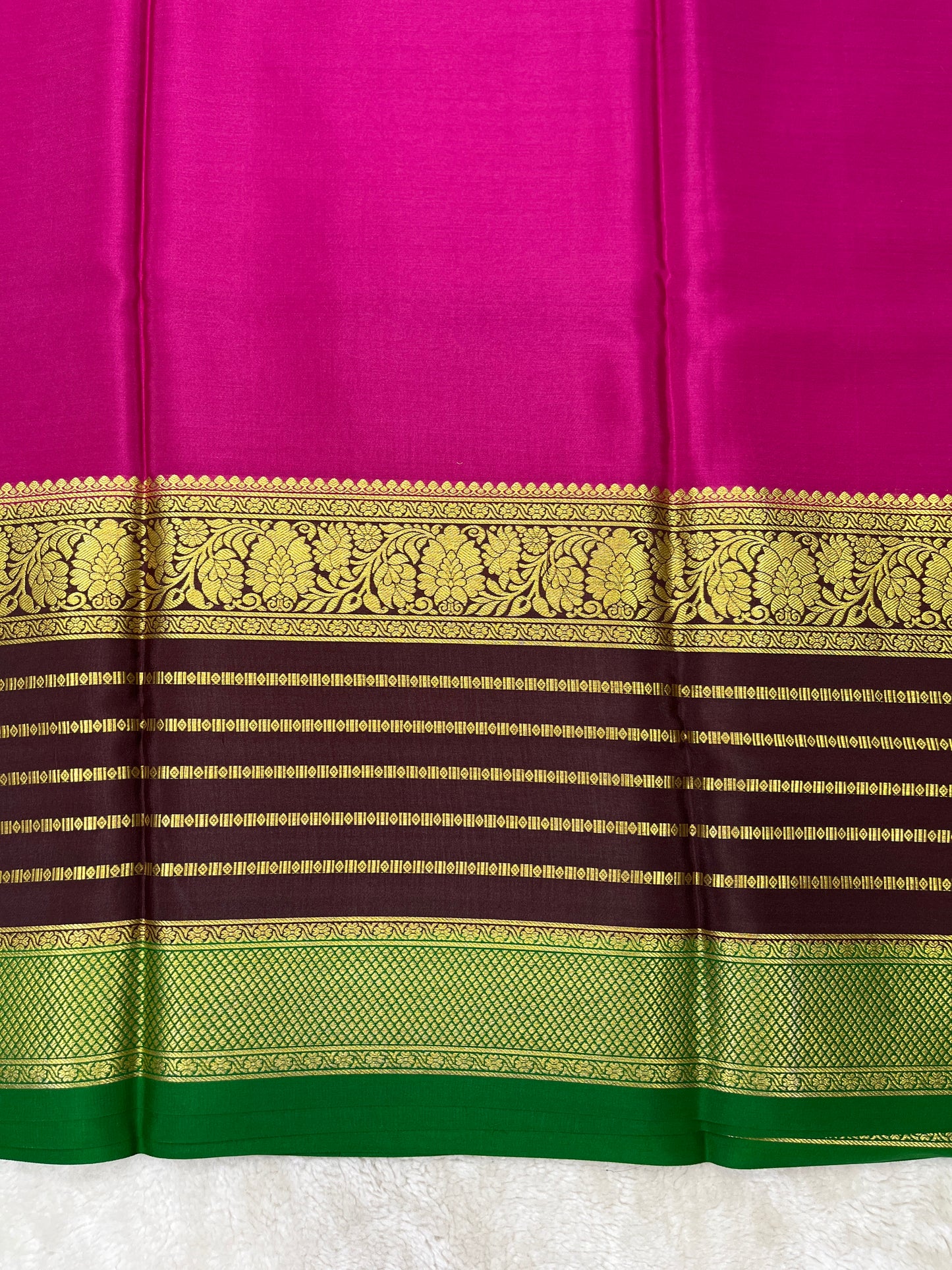 Pure Crepe Mysore Silk 3D contrast - 2637794
