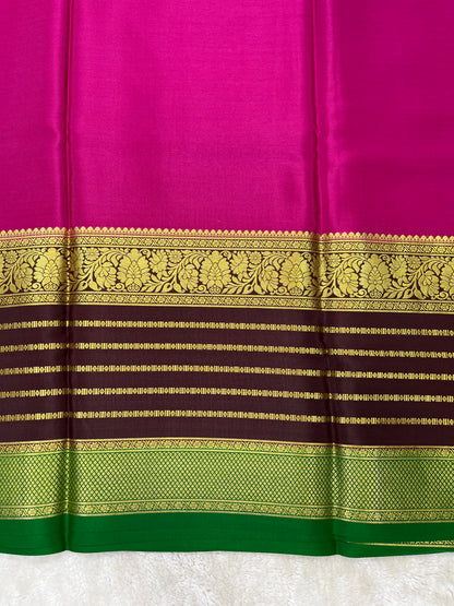 Pure Crepe Mysore Silk 3D contrast - 2637794