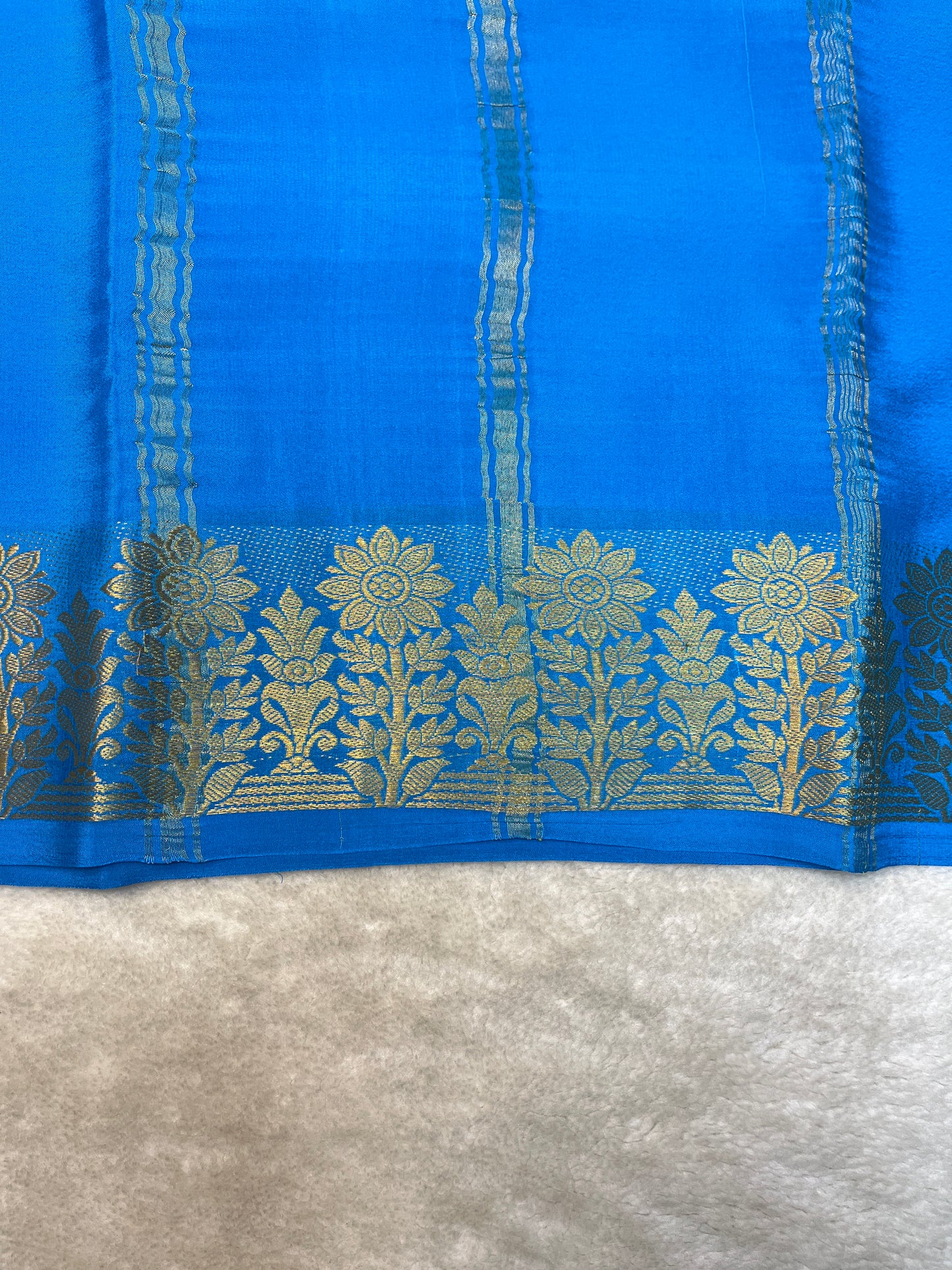 Pure Crepe Mysore Silk Saree-120GSM(15112606)