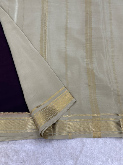 Sliver Based zari Pure Mysore Silk Saree