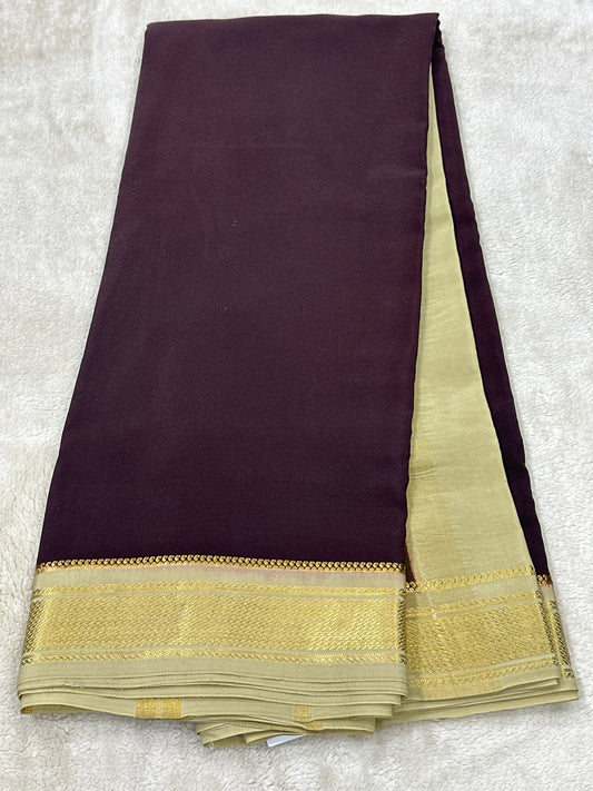 Sliver Based zari Pure Mysore Silk Saree