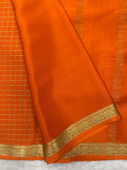 Pure crepe Mysore silk saree 12105002 (120gsm)