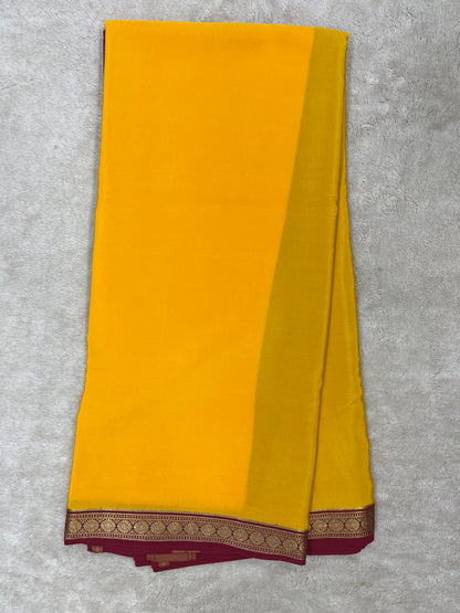 Pure Mysore Silk Saree-(1453664)