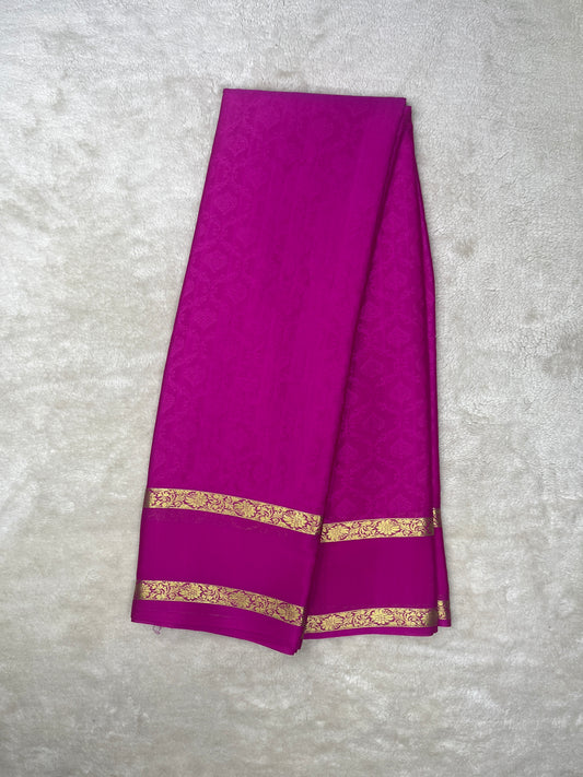 Pure crepe Mysore silk saree-80 Gsm (13SO1505)