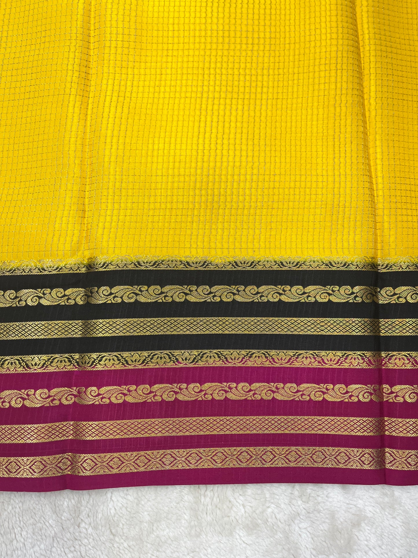 Pure Crepe Mysore Silk Bentex checks - 2637797