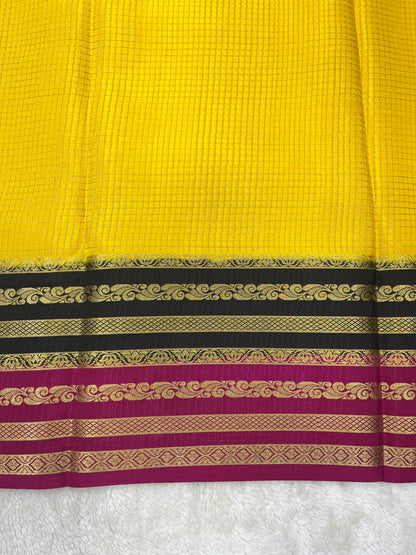 Pure Crepe Mysore Silk Bentex checks - 2637797