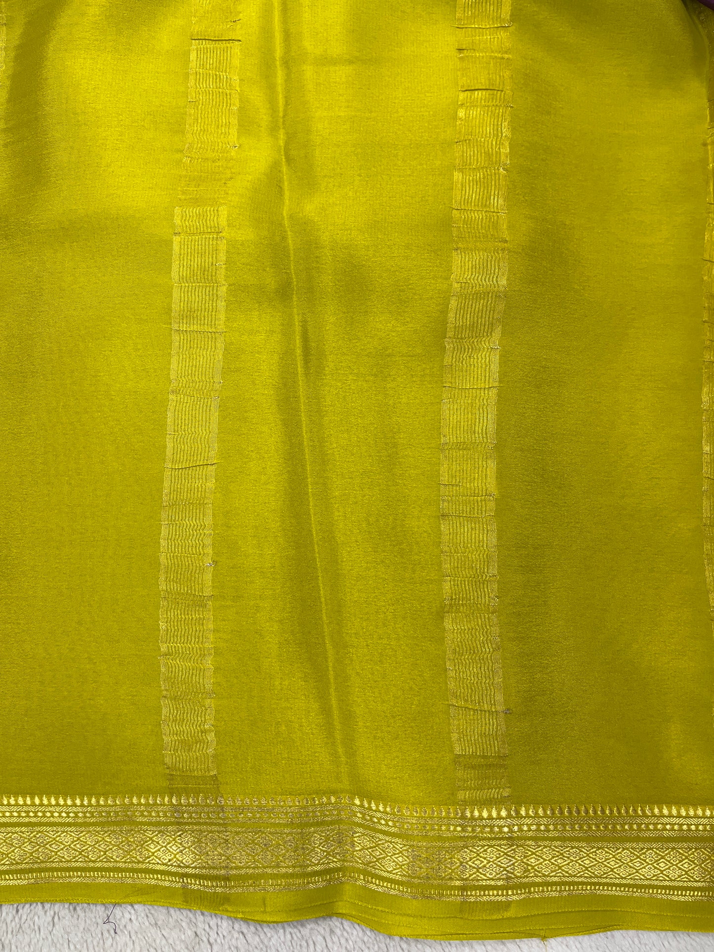 Pure crepe Mysore silk-Piping Contrast(1103601)