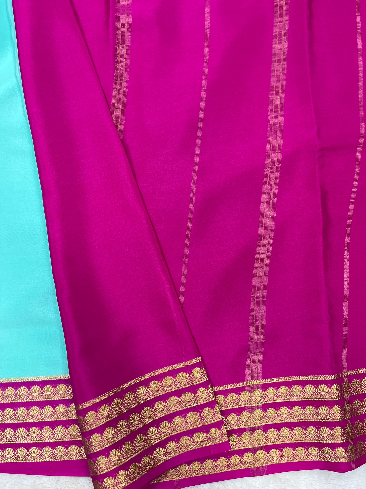 Pure Crepe Mysore Silk plain  - 16271501
