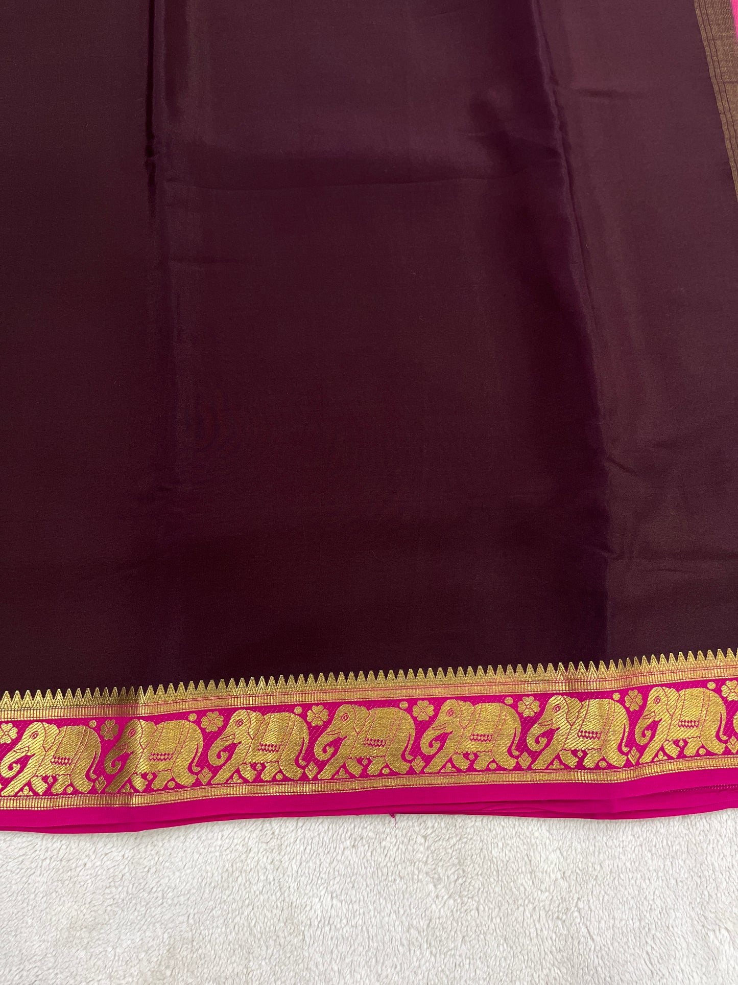 Sliver Based Zari Pure Mysore Silk Saree