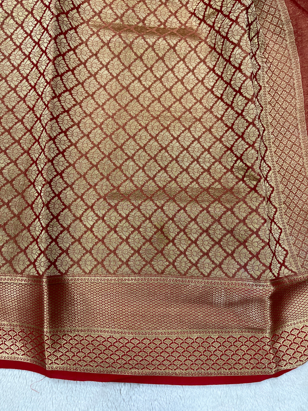 Pure crepe Mysore silk Jay Banarasi(15080808)