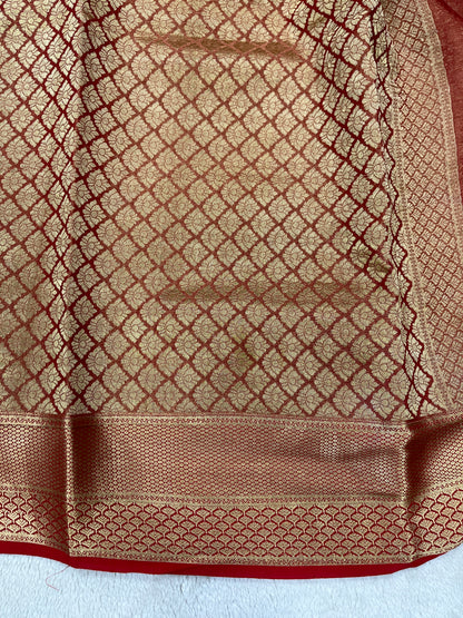 Pure crepe Mysore silk Jay Banarasi(15080808)