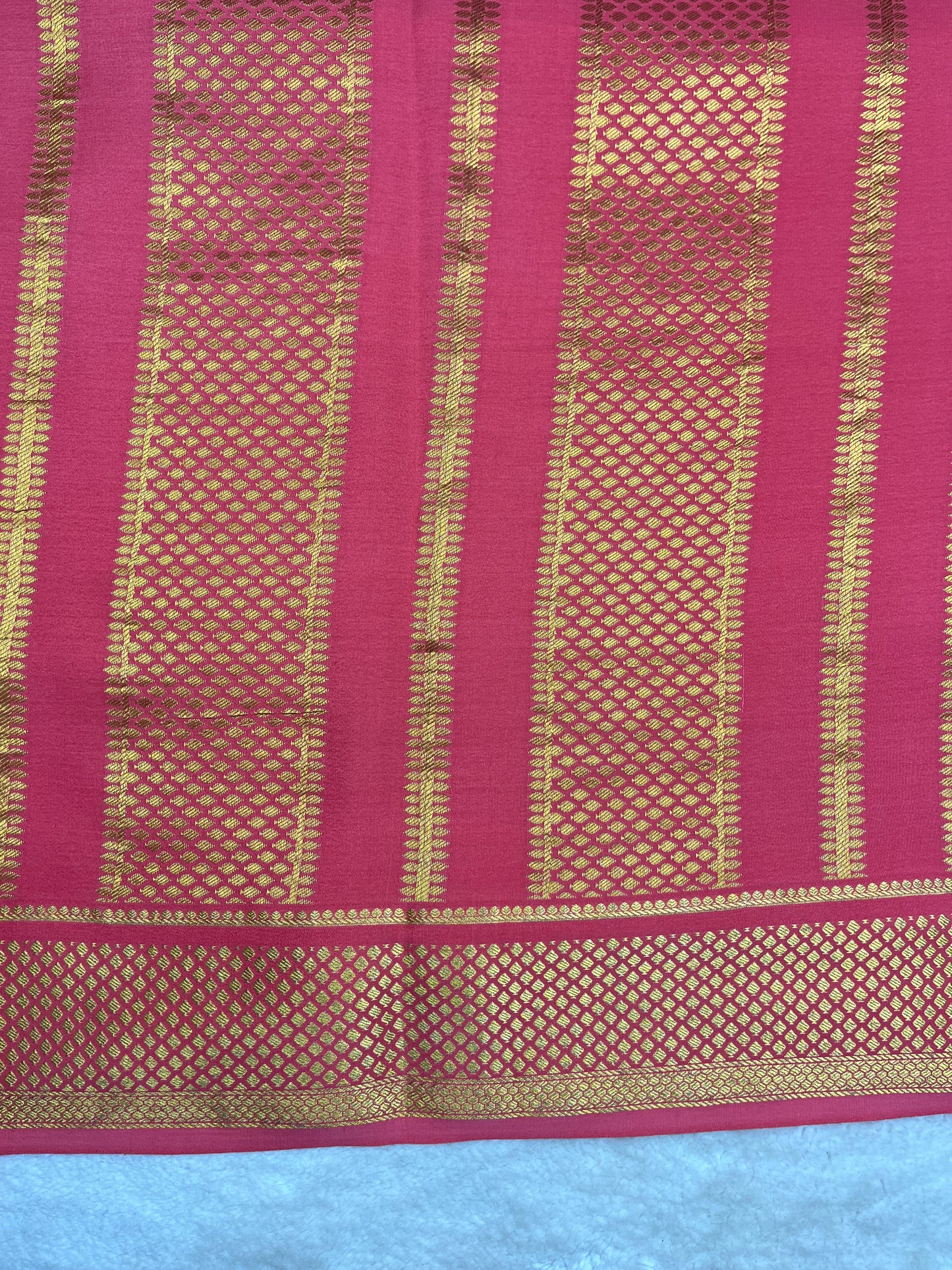 Pure crepe Mysore silk - partly Pallu ( 16274306)