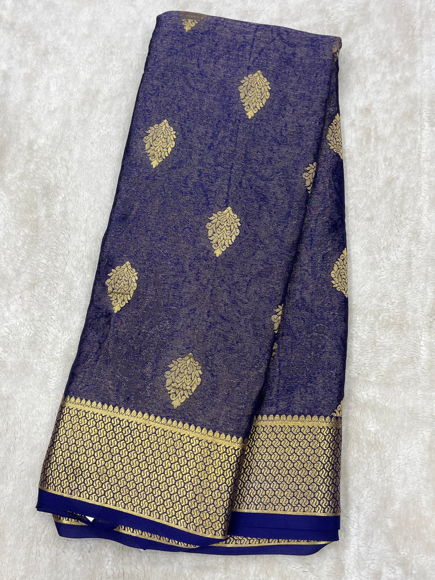 Pure Crepe Mysore Silk brocade - 16271503