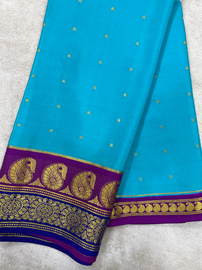 Pure crepe Mysore silk KSIC Mango(1104901)