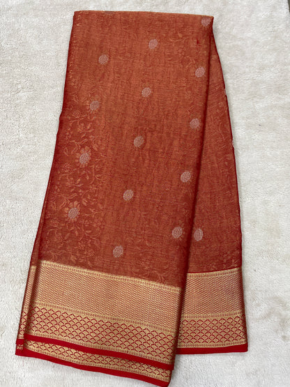 Pure crepe Mysore silk Jay Banarasi(15080808)