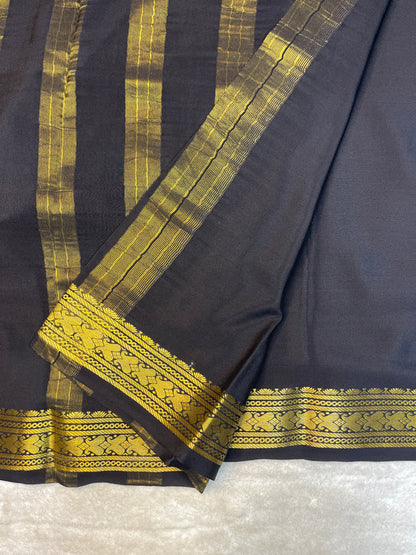 Pure Crepe Mysore Silk Saree-120 GSM(1100608)
