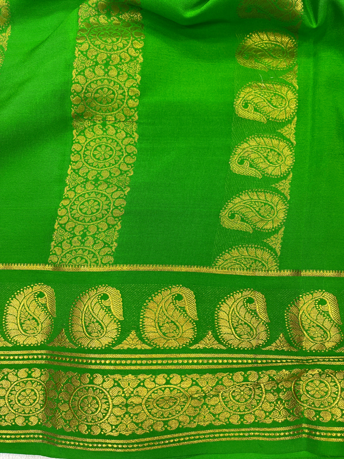 Pure crepe Mysore silk-KSIC Mango(1104901)