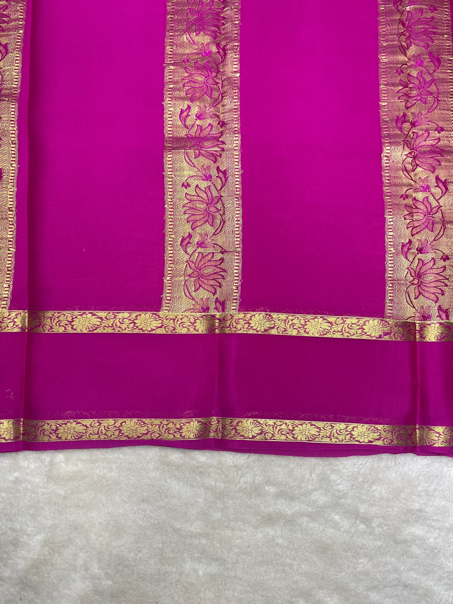 Pure crepe Mysore silk saree-80 Gsm (13SO1505)