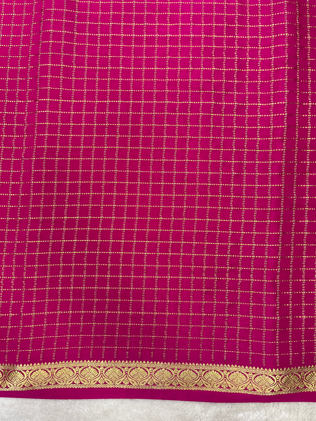 Pure crepe Mysore silk saree 12105002 (120gsm)