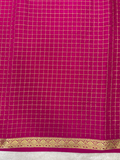 Pure crepe Mysore silk saree 12105002 (120gsm)