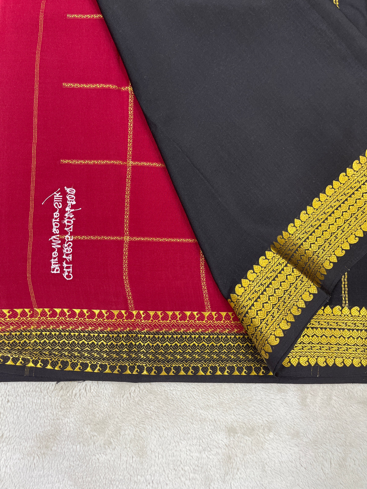Pure Mysore Silk-Big Checks- 120GSM (1462531)