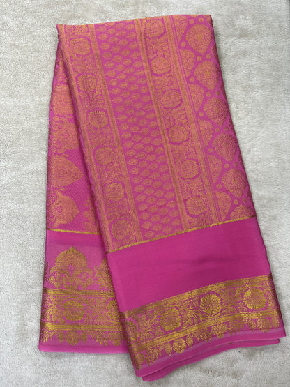 Pure  Mysore silk saree 1463631 ( 150 GSM )