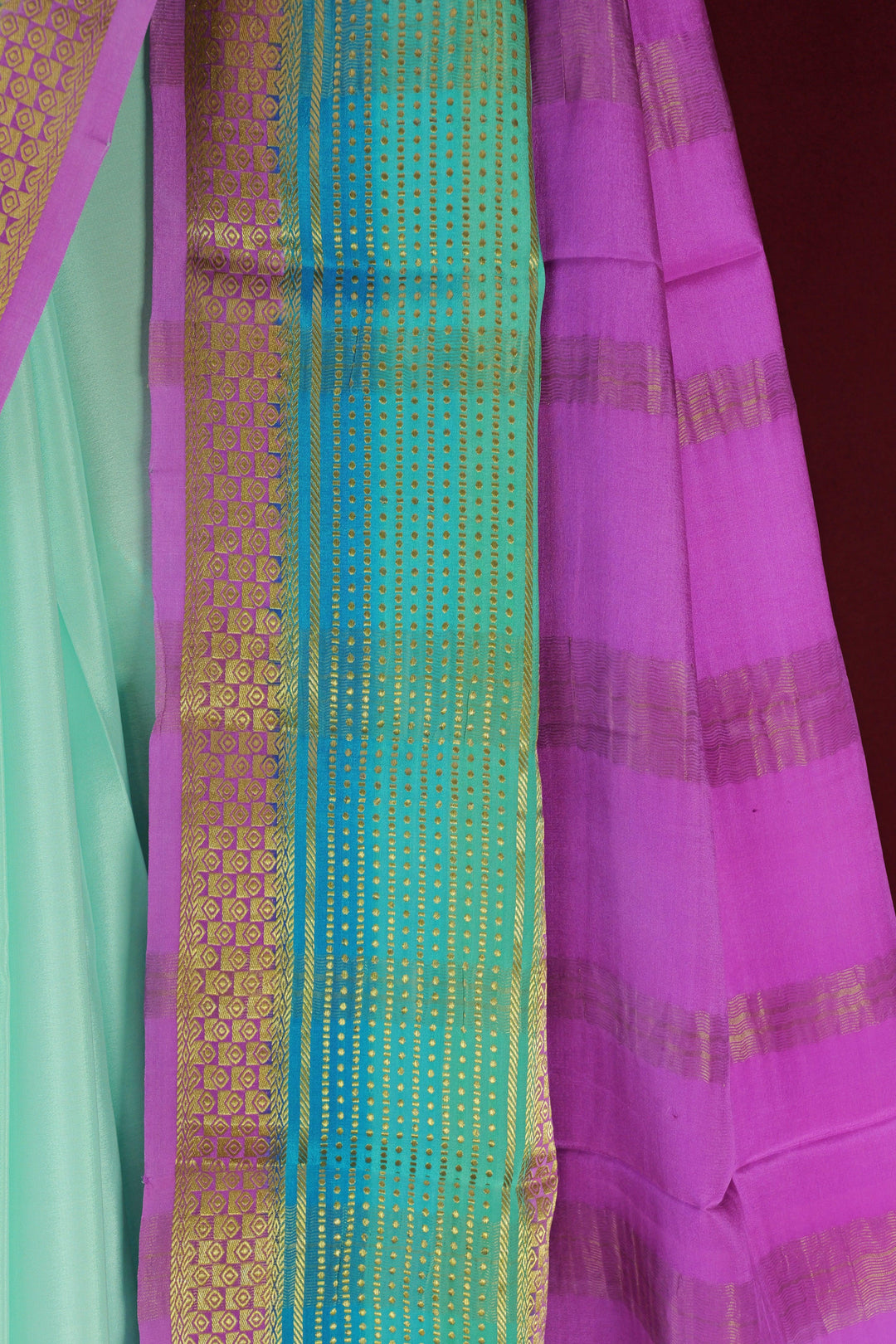 PURE MYSORE CERPE SILK SAREE | GRADIENT SHADE | SILK MARK CERTIFICATE - ATHARVA