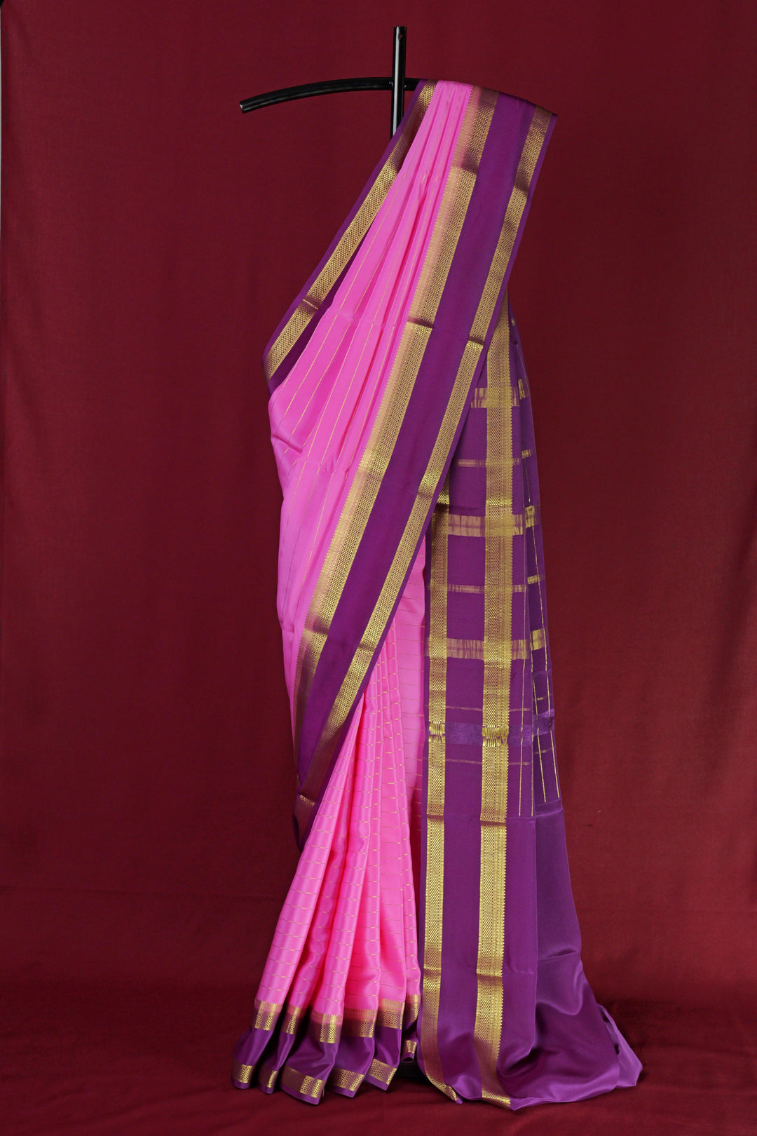 PURE MYSORE SILK SAREE | BENTEX BORDER | SILK MARK CERTIFIED - ATHARVA