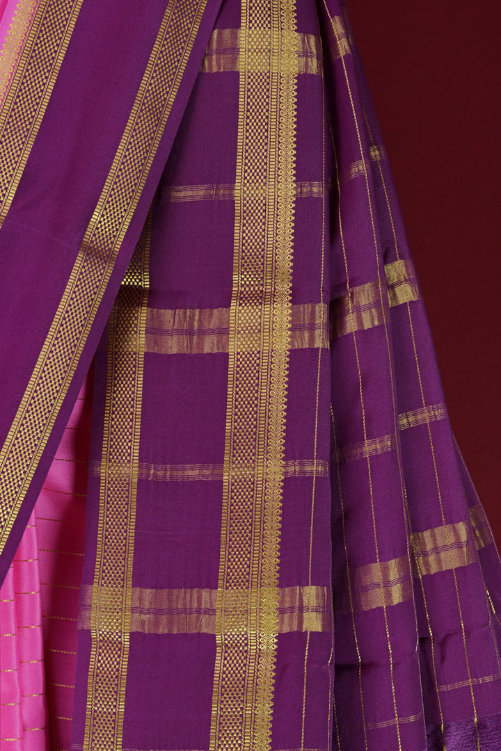 PURE MYSORE SILK SAREE | BENTEX BORDER | SILK MARK CERTIFIED - ATHARVA