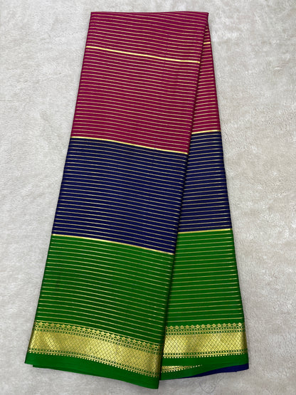 Pure crepe Mysore silk saree 26386509 (70gsm)