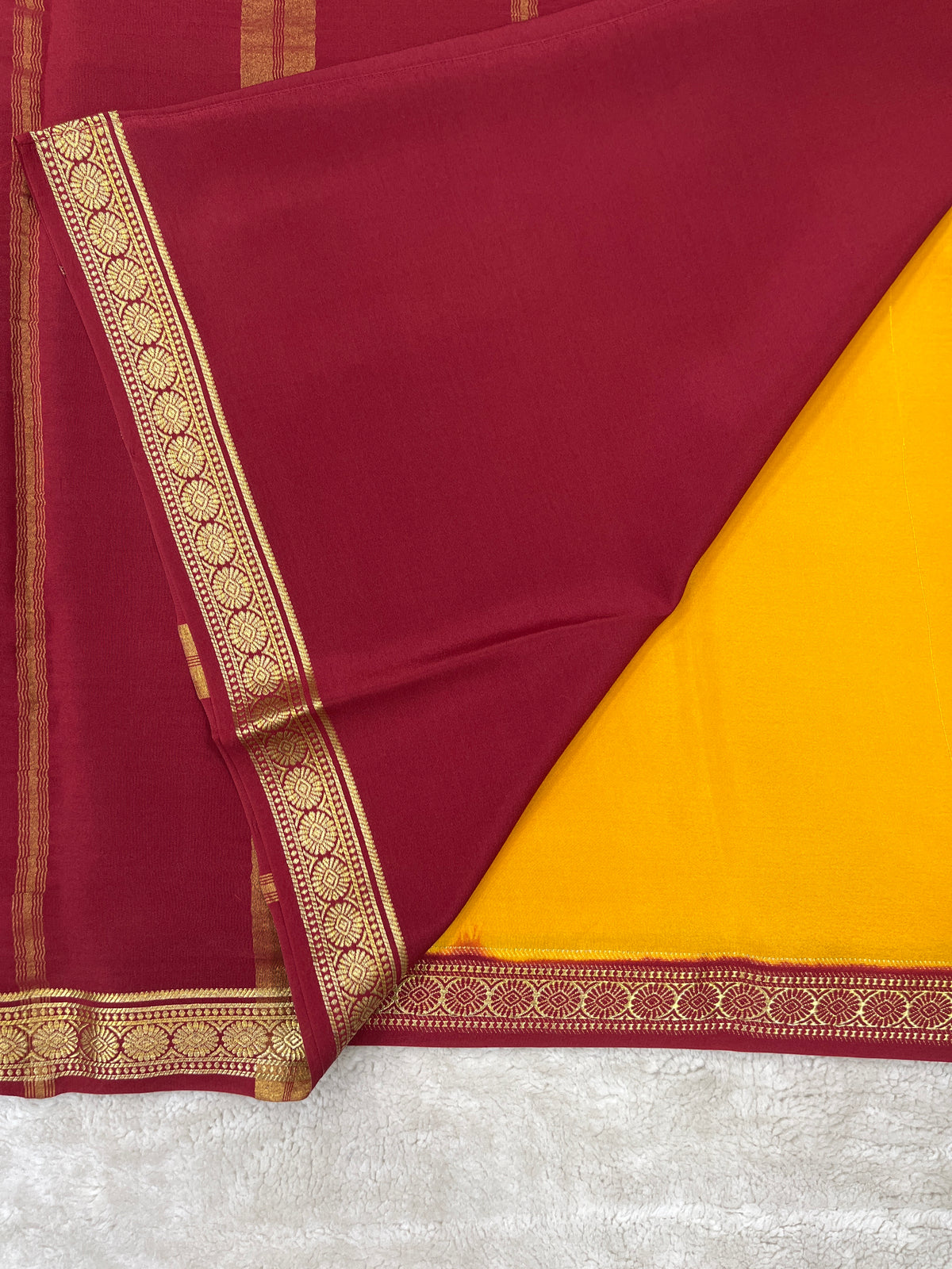 Pure Mysore Silk Saree-(1453616)