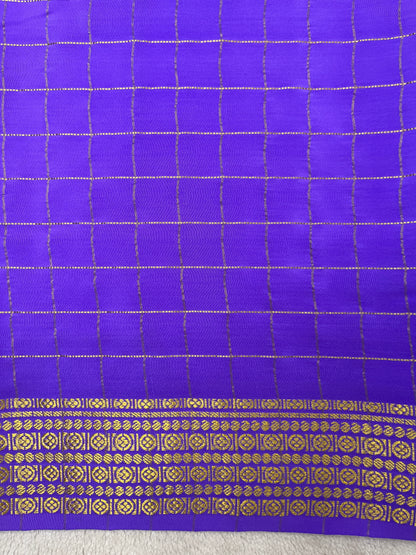 Pure Mysore silk checks Rudraksha (1438316)