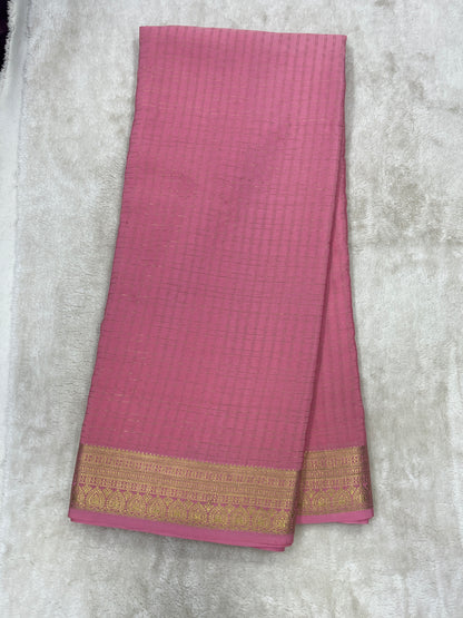 Pure Crepe Mysore Silk mungi checks butta  - 1145314