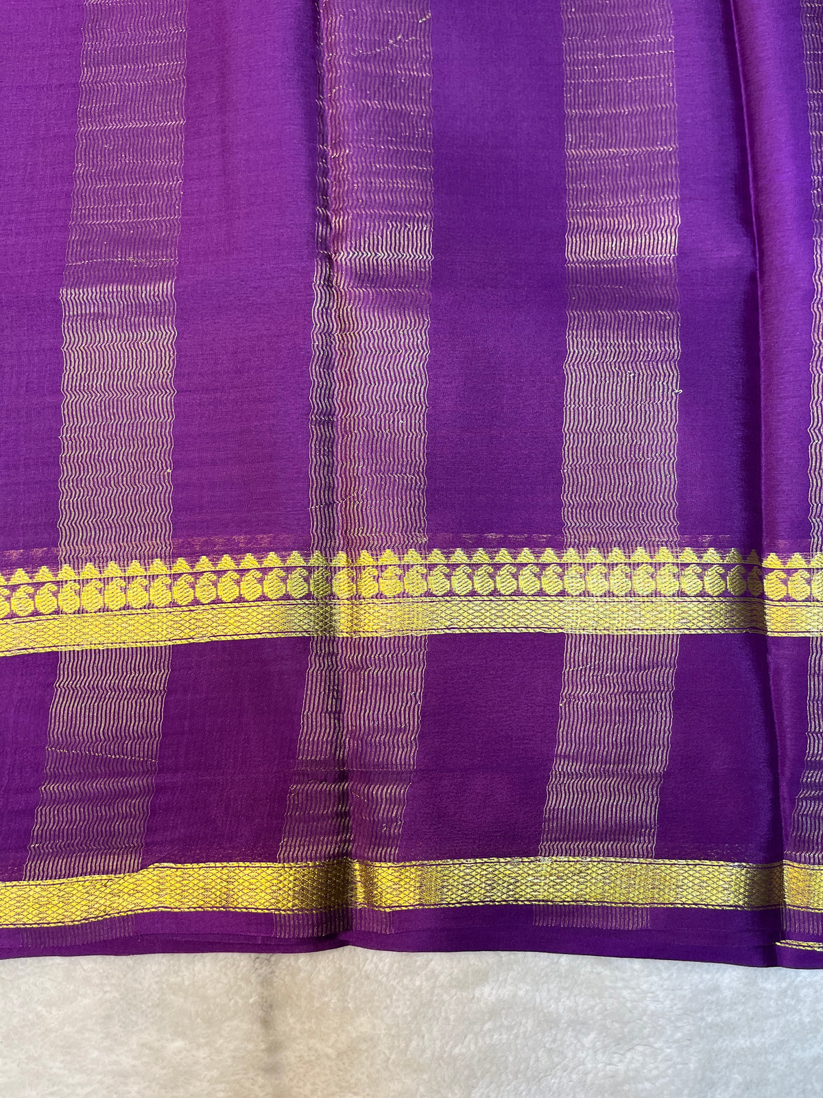 Pure Crepe Mysore Silk Saree-80 GSM(1101805)