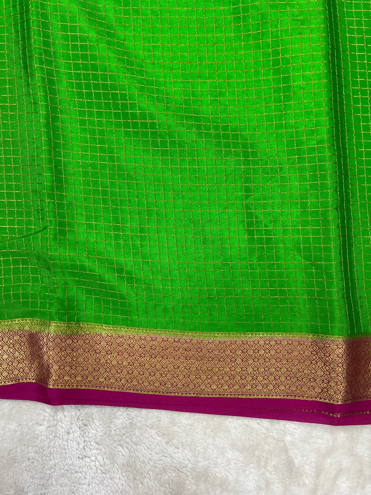 Pure Crepe Mysore Silk Dt strips - 1145302