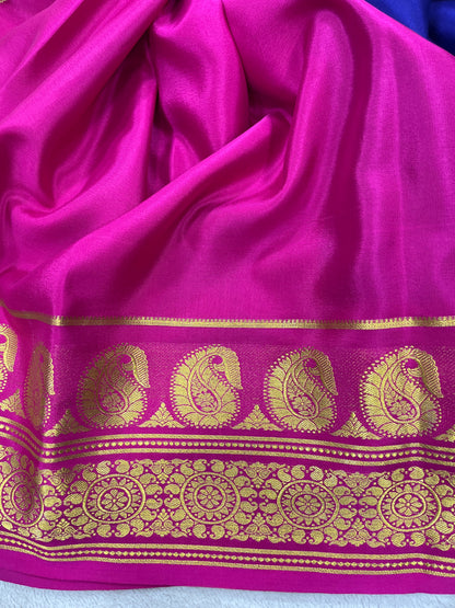 Pure crepe Mysore silk KSIC Mango(1101801)