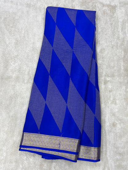 Pure Crepe Mysore Silk brocade - 1145311