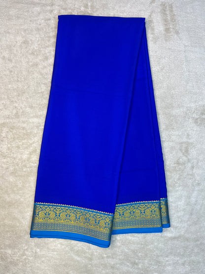 Pure Crepe Mysore Silk Saree-120 GSM(1104001)
