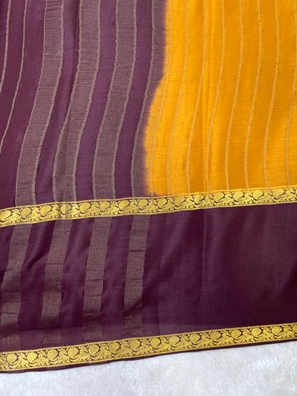 Pure crepe Mysore silk saree 1111801 (60gsm)