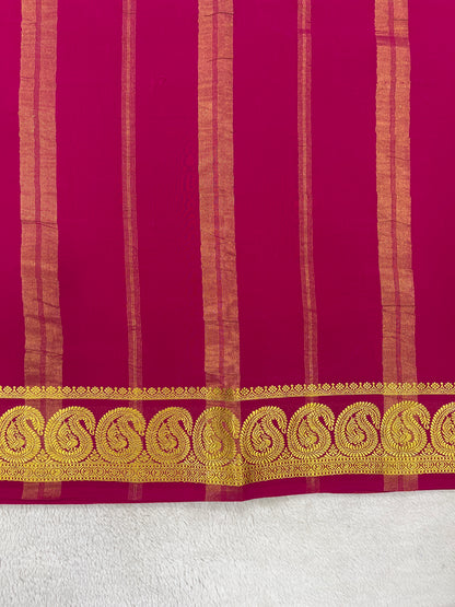 Pure Mysore silk-Mango Border-27261002(120GSM)