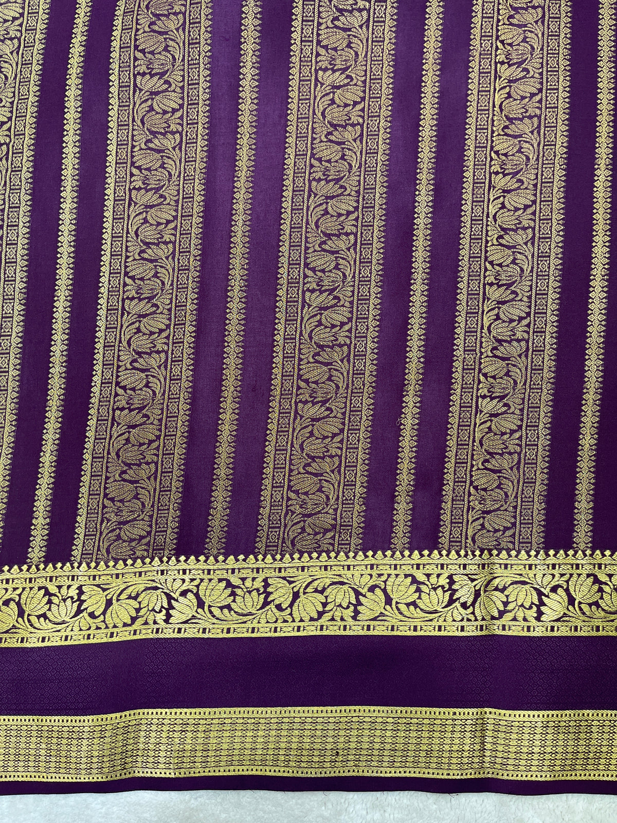 Pure crepe Mysore silk saree 12105001 (120gsm)