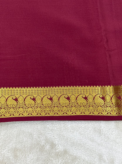 Sliver Based zari Pure Mysore Silk Saree