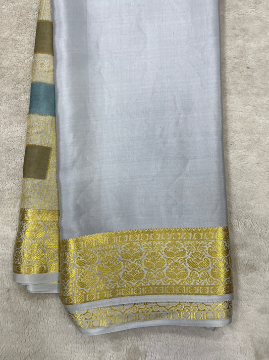 Pure crepe Mysore silk-1/2 & 1/2(16275409)
