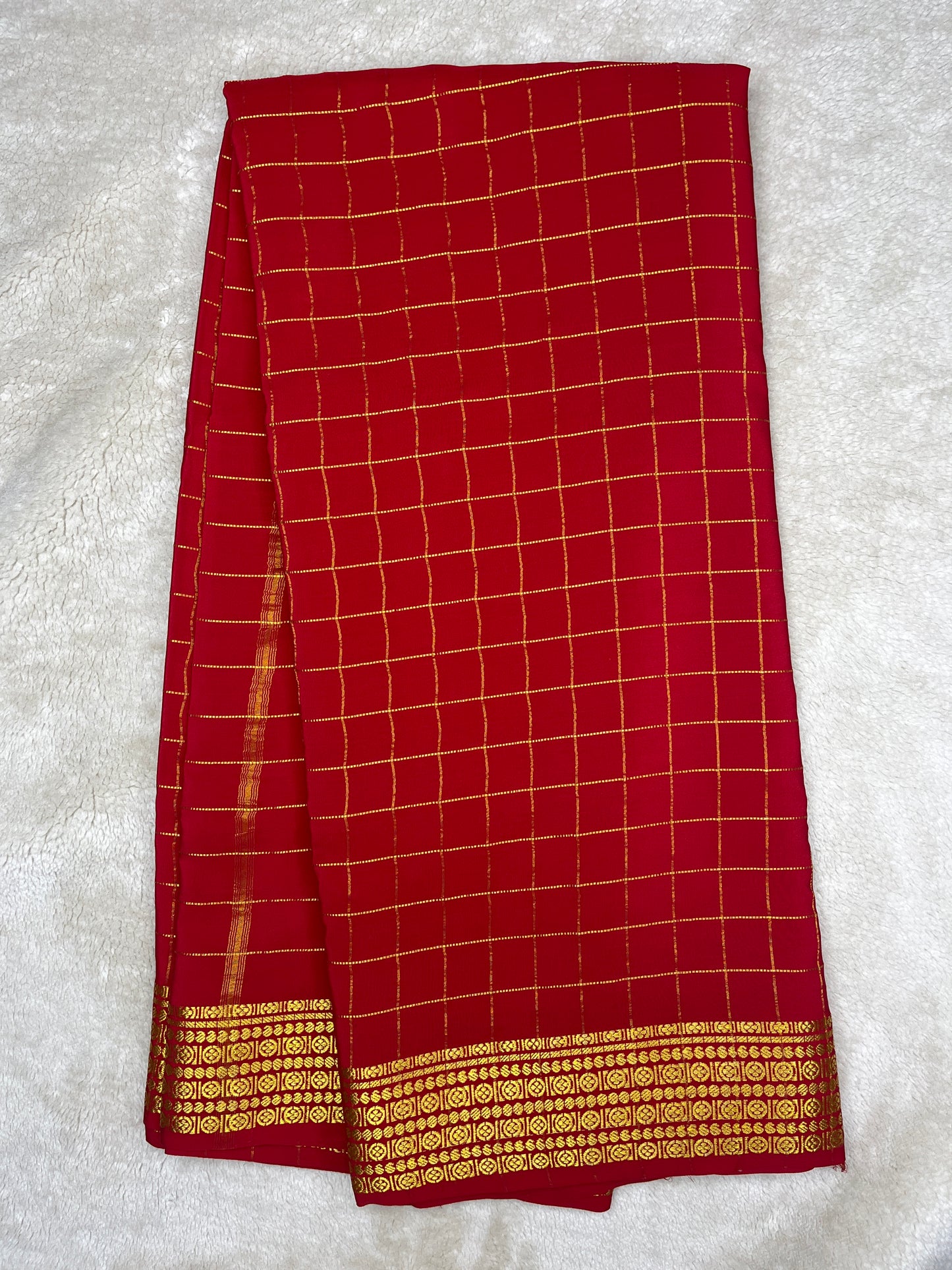 Pure Mysore silk-checks Rudraksha (1438399)