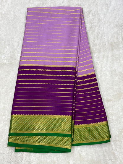 Pure Crepe Mysore Silk Bentex checks butta contrast - 2637795